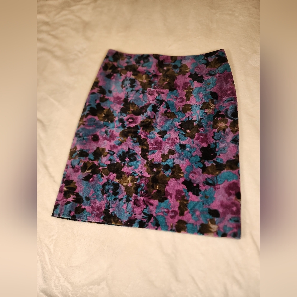 Talbots Pink and Blue A-Line Mini Skirt Casual Resort Wear
